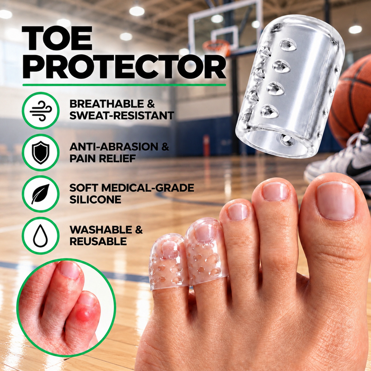 CourtGuard™️ Basketball Toe Protectors