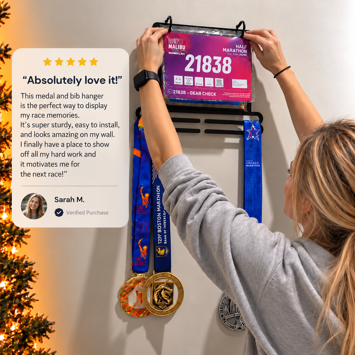 CROSIAX RaceWall™ – Medal & Bib Display