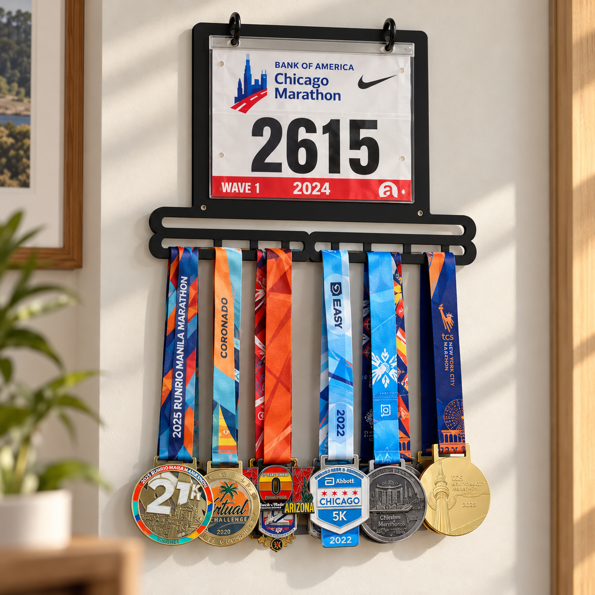 CROSIAX RaceWall™ – Medal & Bib Display