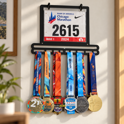 CROSIAX RaceWall™ – Medal & Bib Display